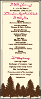 Rustic Lookout Letterpress Program Tea Design Small