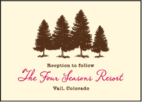 Rustic Lookout Letterpress Reception Design Small
