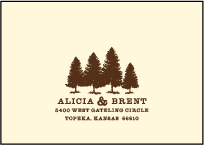 Rustic Lookout Letterpress Reply Envelope Design Small
