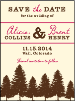 Rustic Lookout Letterpress Save The Date Design Small