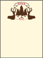 Rustic Lookout Letterpress Thank You Card Flat Design Small