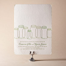 Rustic Summer Letterpress Invitation Design Small
