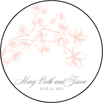 Sakura Letterpress Coaster Design Small