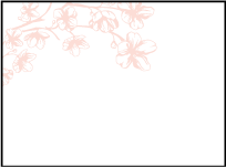 Sakura Letterpress Placecard Flat Design Small