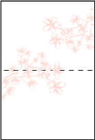 Sakura Letterpress Placecard Fold Design Small