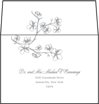 Sakura Letterpress Reply Envelope Design Small