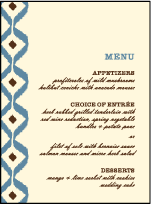 Santa Fe Letterpress Menu Design Small