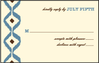 Santa Fe Letterpress Reply Postcard Front Design Small