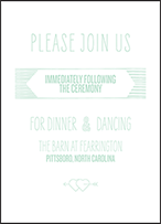 Sellick Modern Letterpress Reception Design Small