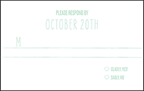 Sellick Modern Letterpress Reply Postcard Front Design Small