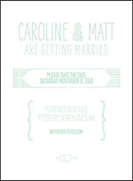 Sellick Modern Letterpress Save The Date Design Small