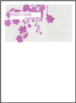 Serenade Letterpress Direction Design Small