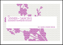 Serenade Letterpress Reception Design Small