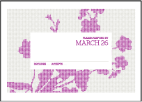Serenade Letterpress Reply Design Small