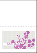 Serenade Letterpress Thank You Card Fold Design Small