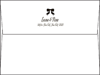 Simple Bow Letterpress Envelope Design Small