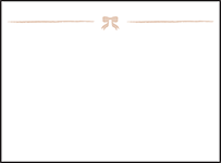 Simple Bow Letterpress Placecard Flat Design Small