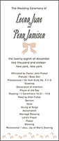 Simple Bow Letterpress Program Tea Design Small