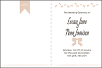 Simple Bow Letterpress Program Design Small