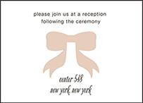 Simple Bow Letterpress Reception Design Small