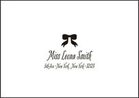 Simple Bow Letterpress Reply Envelope Design Small