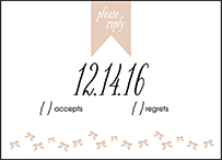 Simple Bow Letterpress Reply Design Small