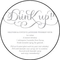 Simple Charms Letterpress Coaster Design Small