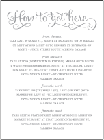 Simple Charms Letterpress Direction Design Small