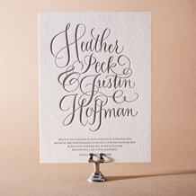 Simple Charms Letterpress Invitation Design Small