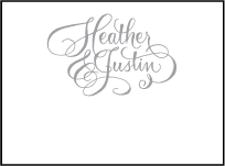 Simple Charms Letterpress Placecard Flat Design Small
