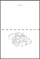 Simple Charms Letterpress Placecard Fold Design Small