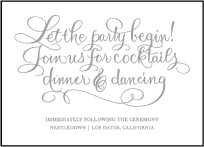 Simple Charms Letterpress Reception Design Small