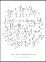 Simple Charms Letterpress Save The Date Design Small