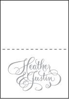 Simple Charms Letterpress Thank You Card Fold Design Small