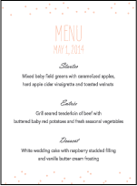 Simple Dot Letterpress Menu Design Small