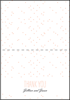 Simple Dot Letterpress Thank You Card Fold Design Small