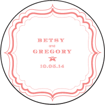 Simple Frame Letterpress Coaster Design Small