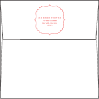 Simple Frame Letterpress Envelope Design Small
