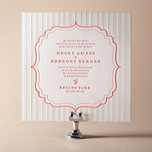 Simple Frame Letterpress Invitation Design Small