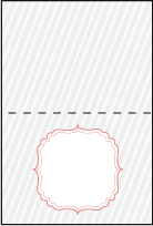 Simple Frame Letterpress Placecard Fold Design Small