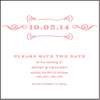 Simple Frame Letterpress Save The Date Design Small