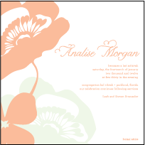 Simple Poppy Letterpress Bat Mitzvah Design Small