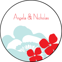 Simple Poppy Letterpress Coaster Design Small