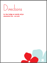 Simple Poppy Letterpress Direction Design Small