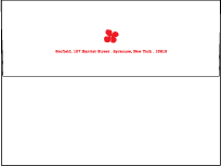 Simple Poppy Letterpress Envelope Design Small