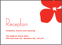 Simple Poppy Letterpress Reception Design Small