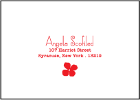 Simple Poppy Letterpress Reply Envelope Design Small