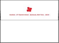 Simple Poppy Letterpress Save The Date Envelope Design Small