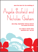 Simple Poppy Letterpress Save The Date Design Small