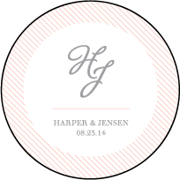 Simple Stripes Letterpress Coaster Design Small